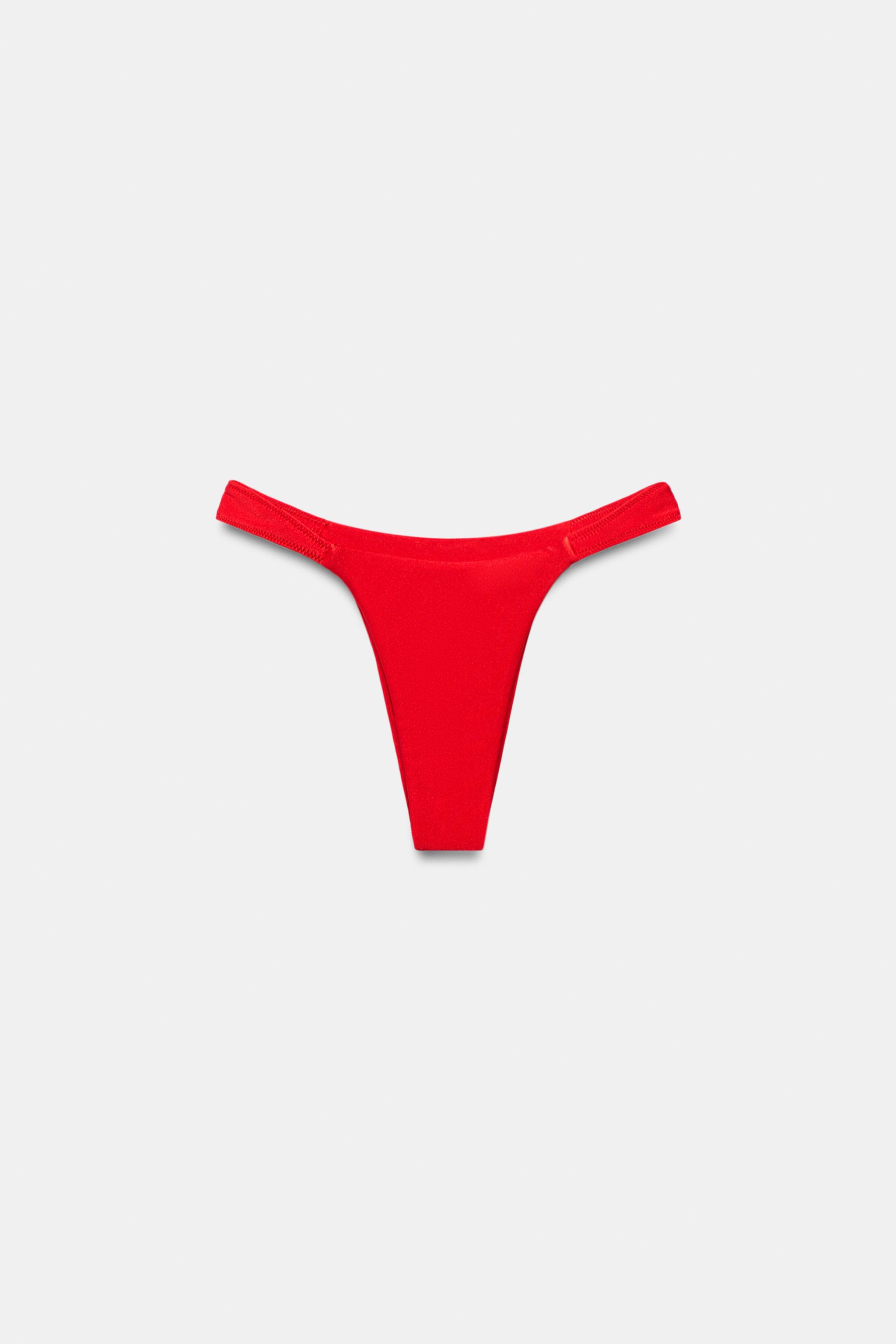 SATIN EFFECT BIKINI BOTTOMS